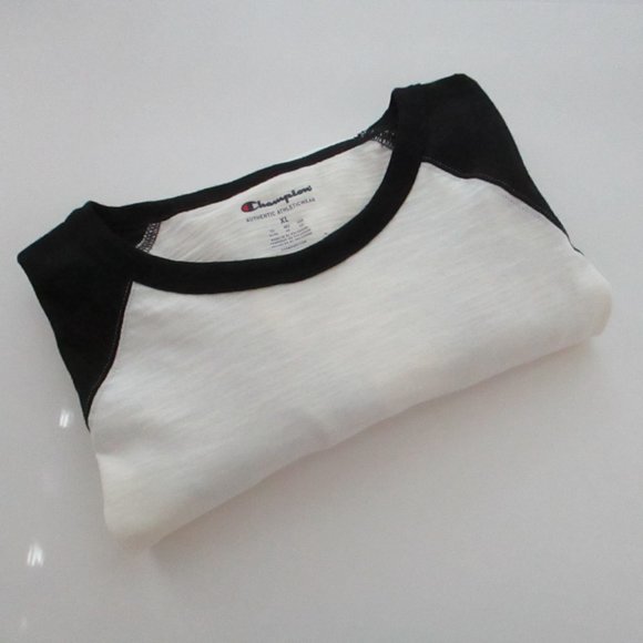 Champion Baseball Tshirt Raglan Size XL - Picture 10 of 12